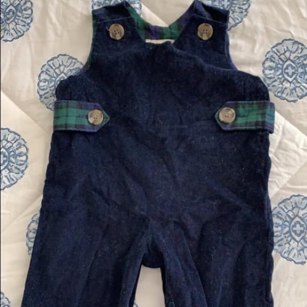 TBBC 0-6 mo. Worn once but button is loose.